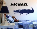 Custom Crocodile Name Wall Decal